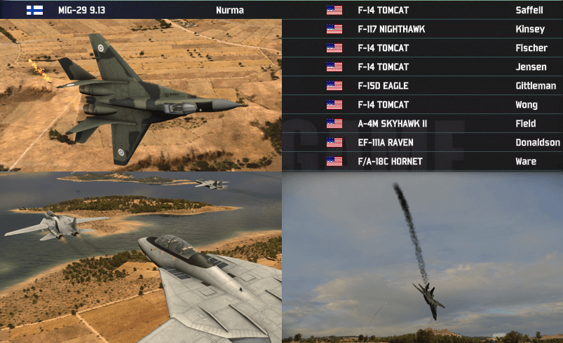 Figure 11. Finish MiG-29, sniping planes